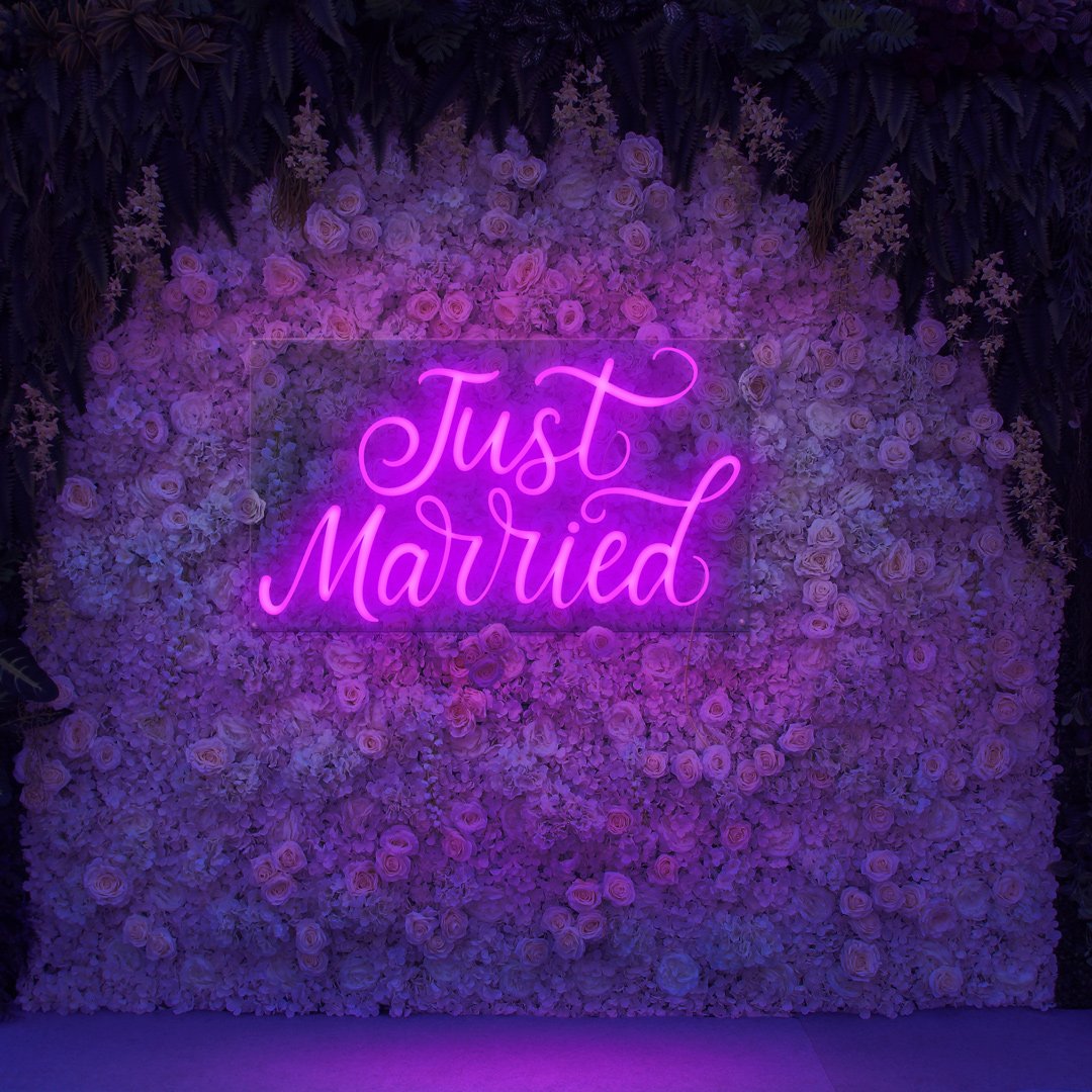 Just Married Neon Sign