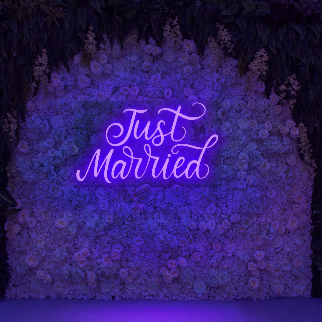 Just Married Neon Sign