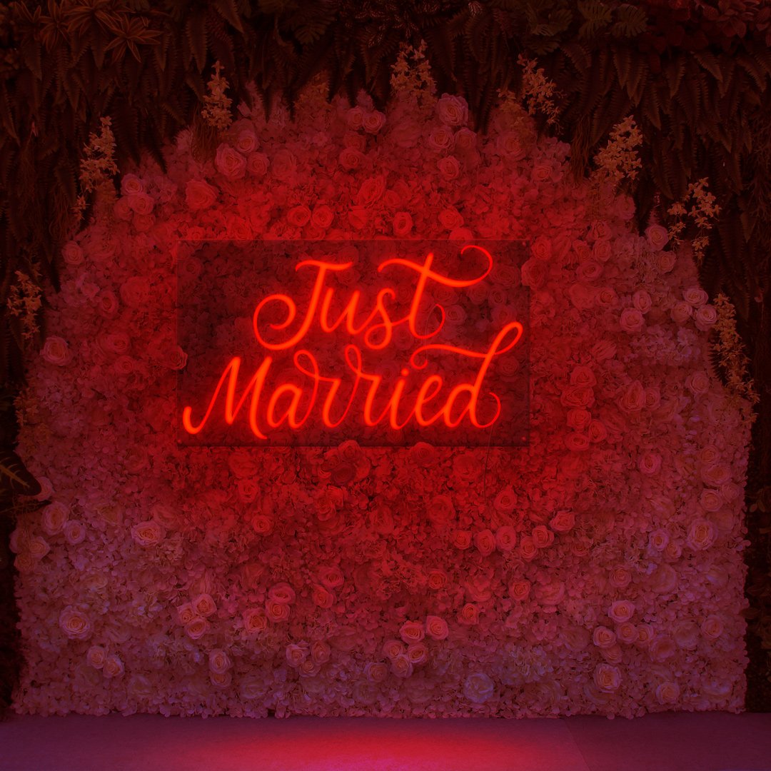 Just Married Neon Sign