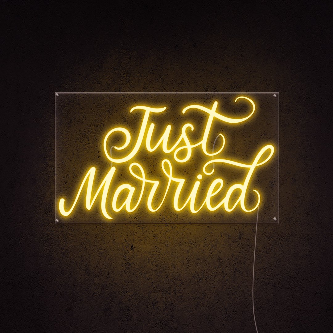 Just Married Neon Sign