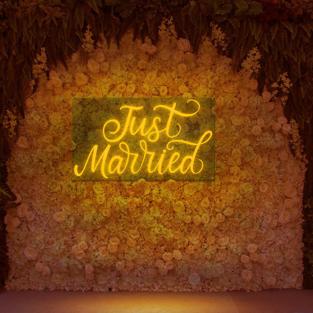 Just Married Neon Sign