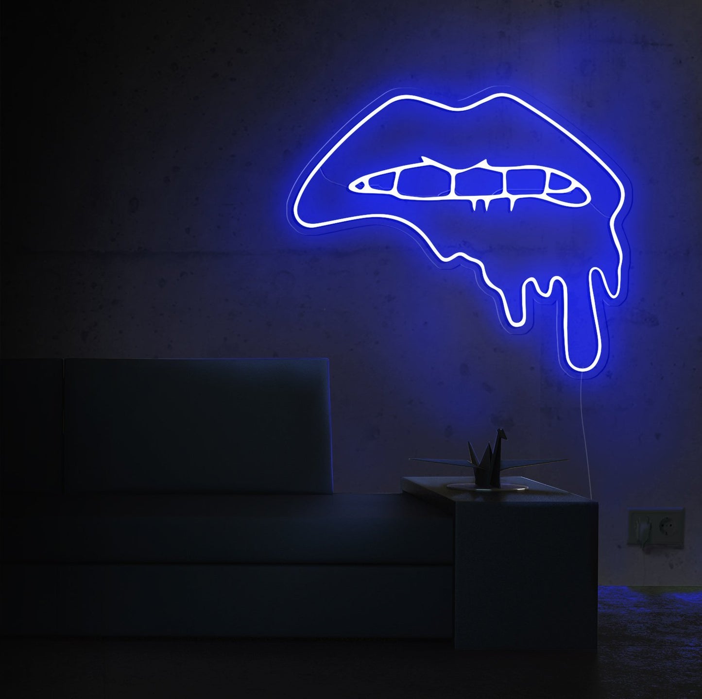Dripping Lips Neon Sign