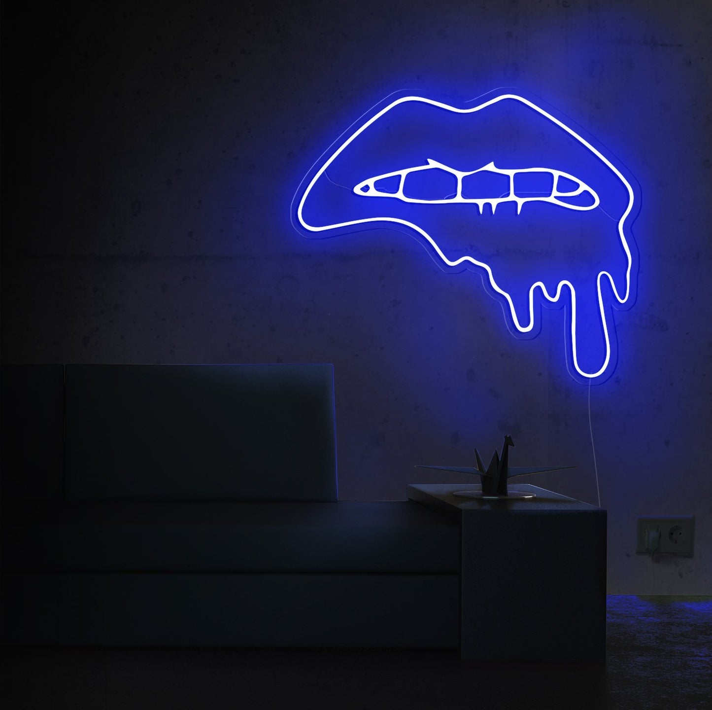 Dripping Lips Neon Sign