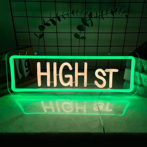 High Street Neon Sign Weed Neon Sign