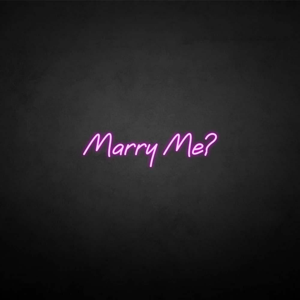 Marry me neon sign