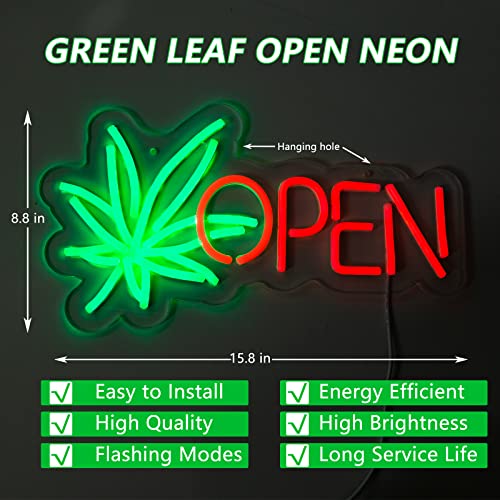 Open Neon Sign Weed Neon Sign