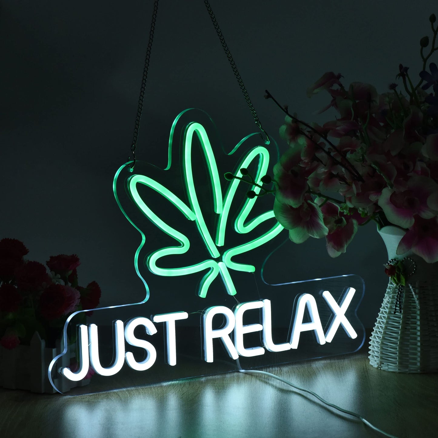 Just Relax Neon Sign Weed Neon Sign
