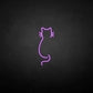 Cat back neon sign