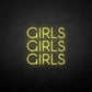 Girls girls girls neon sign