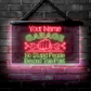 Personalized LED Garage Sign: No Stupid People Beyond This Point