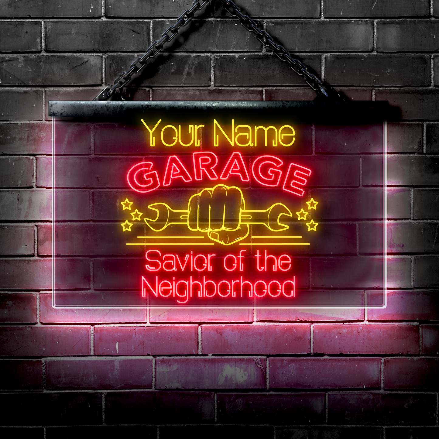 Personalized LED Garage Sign: Savior of the Neighborhood