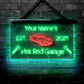 Customized LED Garage Sign: Hot Rod Car Garage
