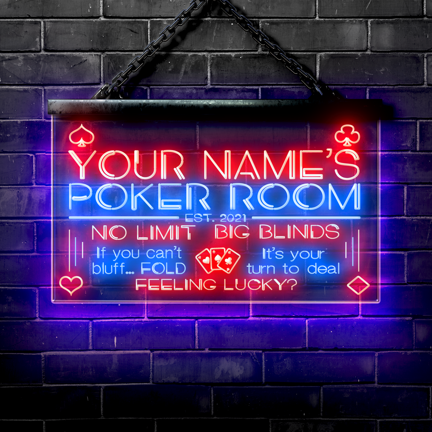 Customized LED Poker Room: No Limit | Big Blinds