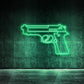 Pistol LED Neon Wall Sign