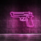 Pistol LED Neon Wall Sign