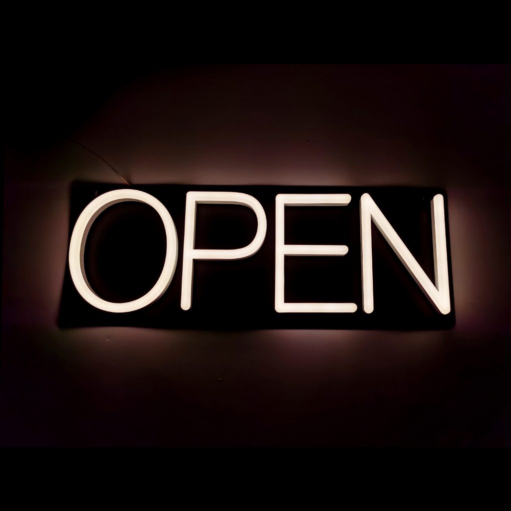 Modern Open Sign