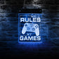 My Rule My Games Video Gamepad Controller LED Neon Wall Sign