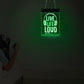 Live Life Loud Rock And Roll RGB LED Wall Neon Sign