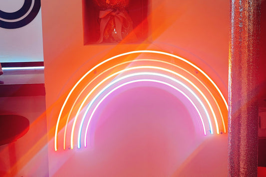 Rainbow neon sign