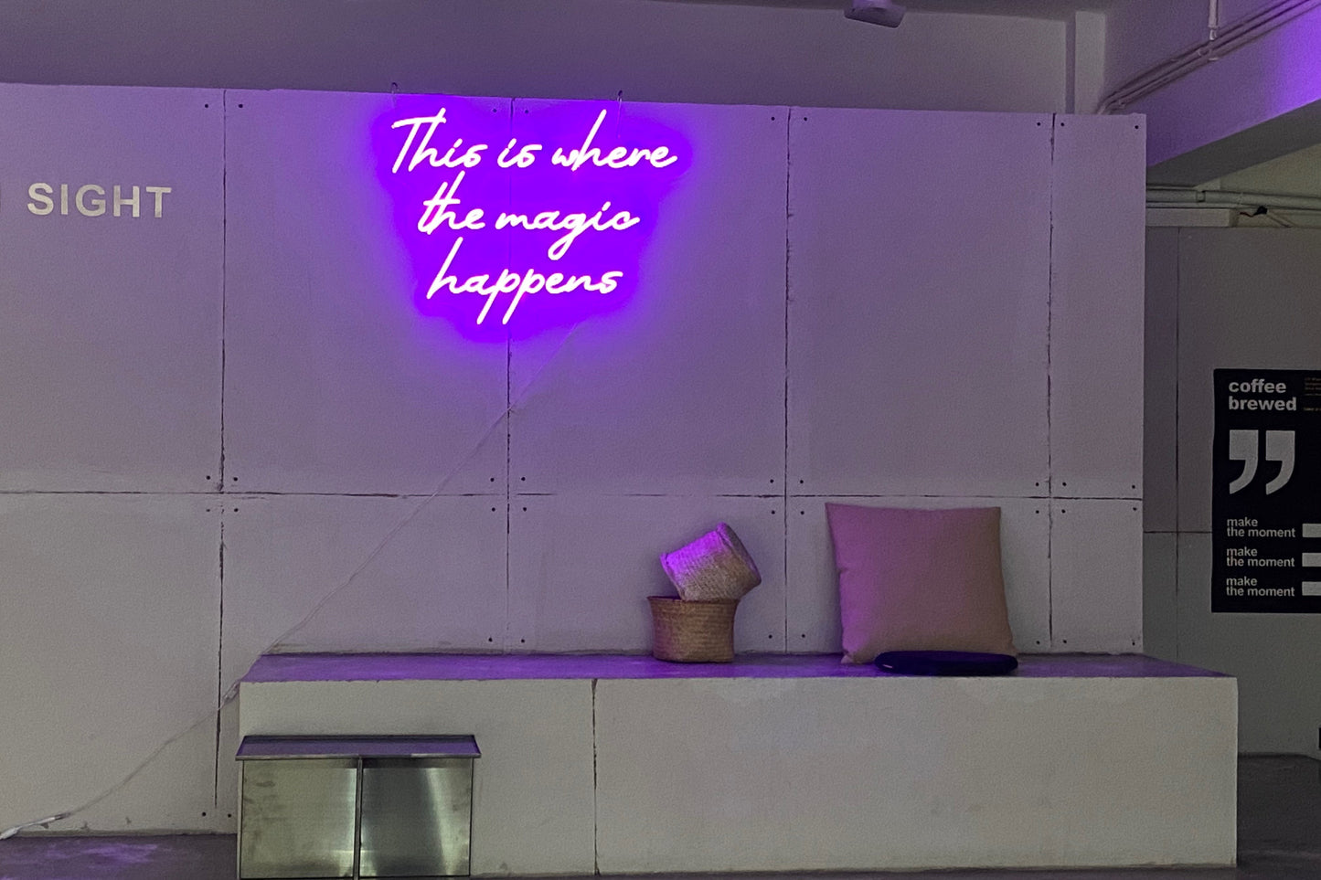 This is where the magic happen neon sign